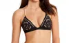Seafolly Dawn To Dusk Fixed Tri Bikini Top In Black In Black