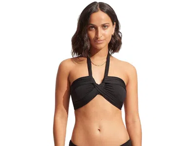 Seafolly Eco Collective Halter Bandeau In Black