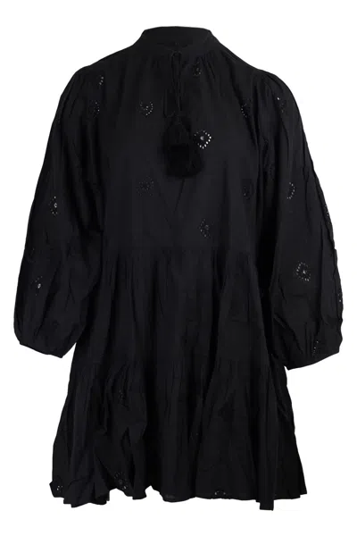 Seafolly Embroidery Tiered Dress Black
