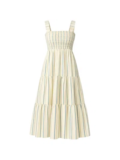 Seafolly Faithfull Striped Midi Dress In Neutral