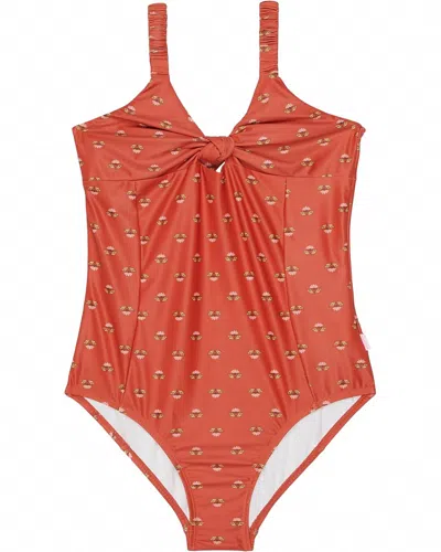 Seafolly Kids' Girls' Papillon One Piece In Red In Multi