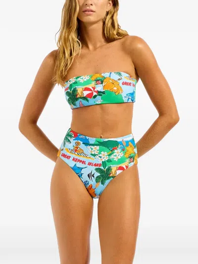 Seafolly Graphic-print Bikini In Green