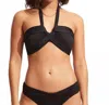 Seafolly Collective Halter Bandeau Bikini Top In Black In Black