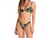 Seafolly High Cut Rio Bottom In Palm Paradise Black In Multi