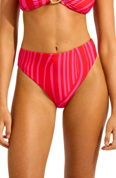 Seafolly High Waist Bikini Bottoms In Black