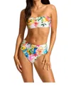 Seafolly Ciao Bella High-waist Bikini Bottoms In Multi