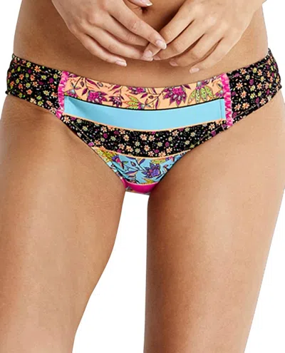 Seafolly Hipster Bikini Bottom In Sea Caribbean Kool In Multi