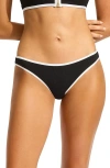 Seafolly Hipster Bikini Bottoms In Black