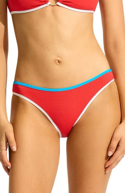 Seafolly Hipster Bikini Bottoms In Flame