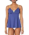 Seafolly In The Loop Tankini In Blue Opal In Multi