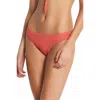 Seafolly Inka Rib Hipster Bikini Bottom In Spice In Red