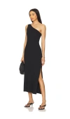 Seafolly Jersey One Shoulder Dress In Black