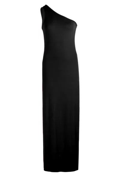 Seafolly Jersey Rib One Shoulder Dress Black
