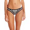 Seafolly Kasbah Scuba Hipster Bikini Bottom In Black/white In Black