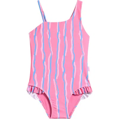 Seafolly Kids' Aruba Ruffle One-piece Swimsuit In Multi