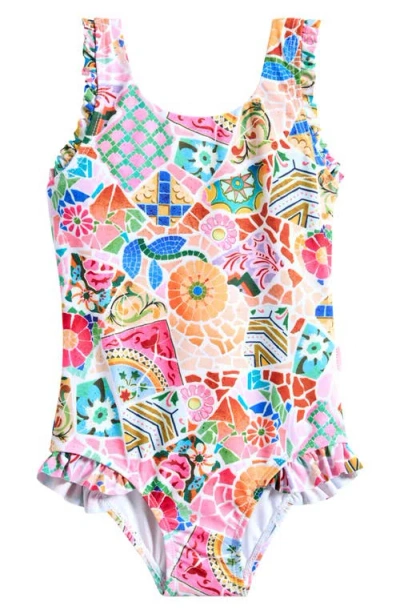 Seafolly Kids' Beach Boheme One-piece Swimsuit In Pink