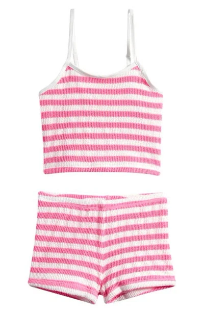 Seafolly Kids' Textured Two-piece Swimsuit In Pink