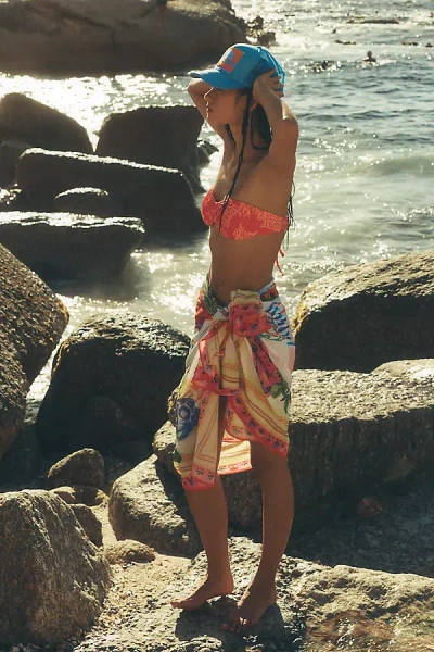 Seafolly La Boca Organic Cotton Sarong In Red