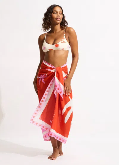 Seafolly La Palma Pareo Sarong Tamarillo