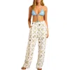 Seafolly Linen Blend Wide Leg Cover-up Pants In White