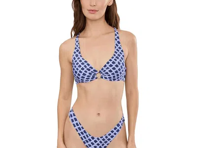 Seafolly Marseille Multi Fit Longline Tri Bra Women's Clothing Blue Indigo: Aus 12 (us Women's 8)