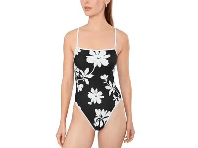 Seafolly Mayflower Square Neck One-piece Women's Swimsuits One Piece Black: Aus 18 (us Women's 14)