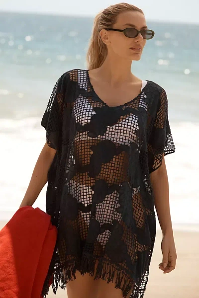 Seafolly Mesh Kaftan In Navy