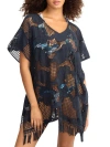 Seafolly Mesh Kaftan In Navy