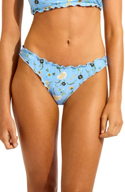 Seafolly Mini Hipster Bikini Bottoms In Blue