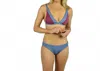 Seafolly Multi Longline Tri Bikini Top In Radiance Color Block In Multi