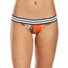 Seafolly Ocean Alley Brazilian Bikini Bottom In Tangelo In Black