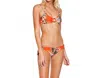 Seafolly Ocean Alley Ring Front Bralette Bikini Top In Tangelo In Orange