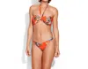 Seafolly Ocean Alley Twist Bikini Top In Tangelo In Orange