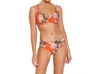 Seafolly Ocean Alley Wide Side Bikini Bottom In Tangelo In Metallic