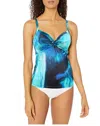Seafolly Ocean Ombre Dd Tankini In Blue Opal In Multi