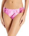 Seafolly Ocean Ombre Ruched Side Retro Bottom In Sangria In Yellow