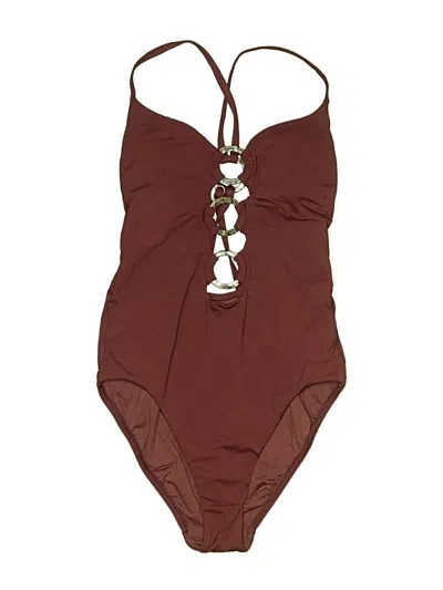 Pre-owned Seafolly One Piece Swimsuit In Brown