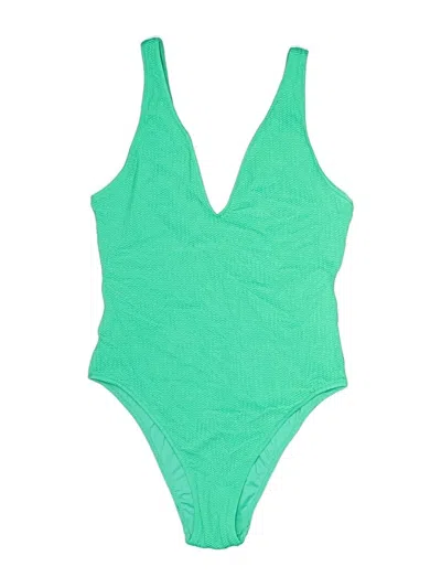 Pre-owned Seafolly One Piece Swimsuit In Green