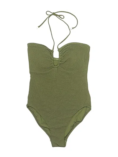 Pre-owned Seafolly One Piece Swimsuit In Green