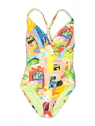 Pre-owned Seafolly One Piece Swimsuit In Yellow