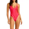 Seafolly Open Back One-piece Swimsuit In Burgundy