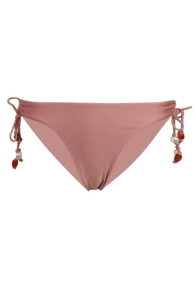 Seafolly Palermo Loop Tie Side Pant Mocha In Pink