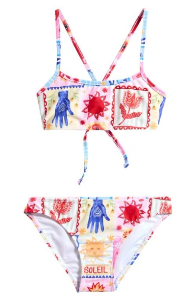 Seafolly Kids'  Palermo Two-piece Swimsuit In Pink