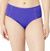 Seafolly Petal Edge Mid Rise Bottom In Reflex Blue In Multi