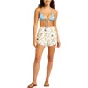 Seafolly Print Linen Blend Cover-up Shorts In Neutral
