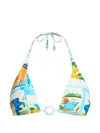 Seafolly Printed Bikini Top In Multi