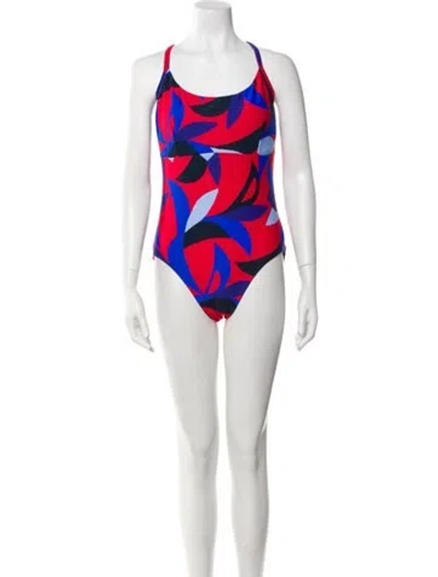 Pre-owned Seafolly Printed One-piece In Red