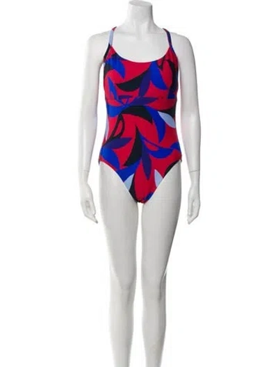 Pre-owned Seafolly Printed One-piece In Red