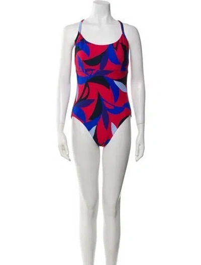 Pre-owned Seafolly Printed One-piece In Red