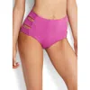 Seafolly Quilted High Waisted Bikini Bottom In Berry